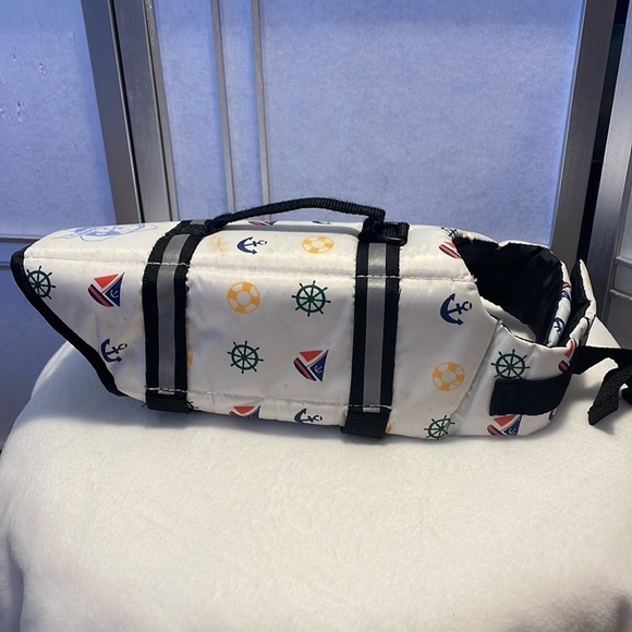 PAWS Aboard Nautical Print - Small Dog Life Vest - Picture 4 of 8